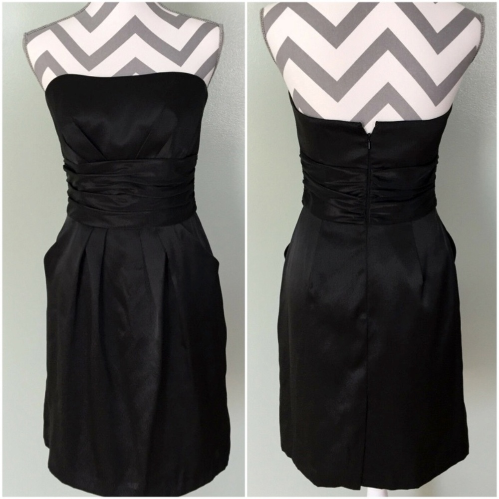 DAVIDS BRIDAL Black Bridesmaid Prom Party Dress - Picture 2 of 4